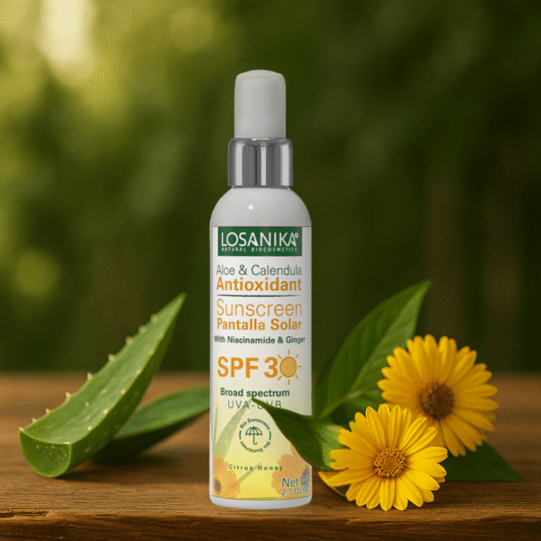 SPF 30 ALOE & CALENDULA ANTIOXIDANTE PANTALLA SOLAR – 60g